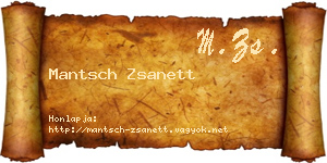 Mantsch Zsanett névjegykártya